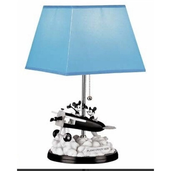 NEW!! Extremely Rare! Walt Disney Mickey Mouse Plane Crazy 1928 Table Lamp 15.5” - Picture 1 of 6